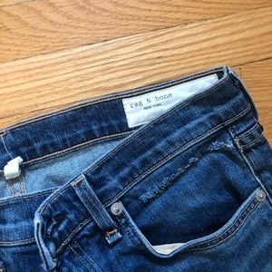 Rag & Bone Mid Rise Straight Leg Jeans